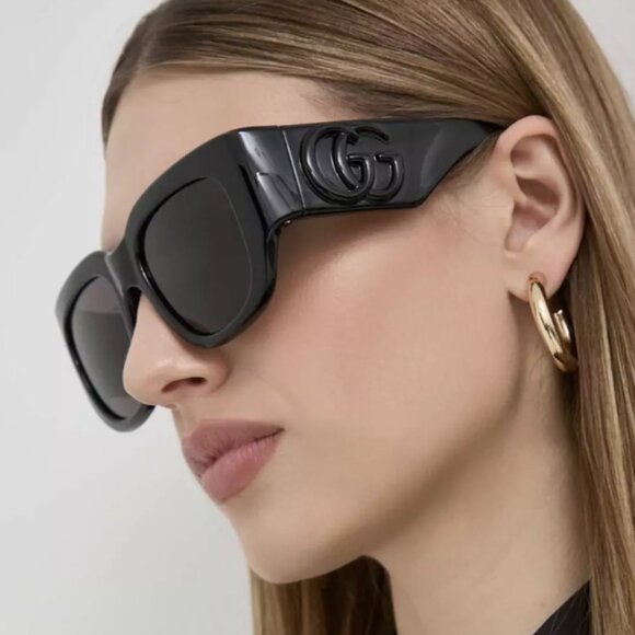 NEW Gucci GG1545S-001-53 Shiny Black Sunglasses main image 6